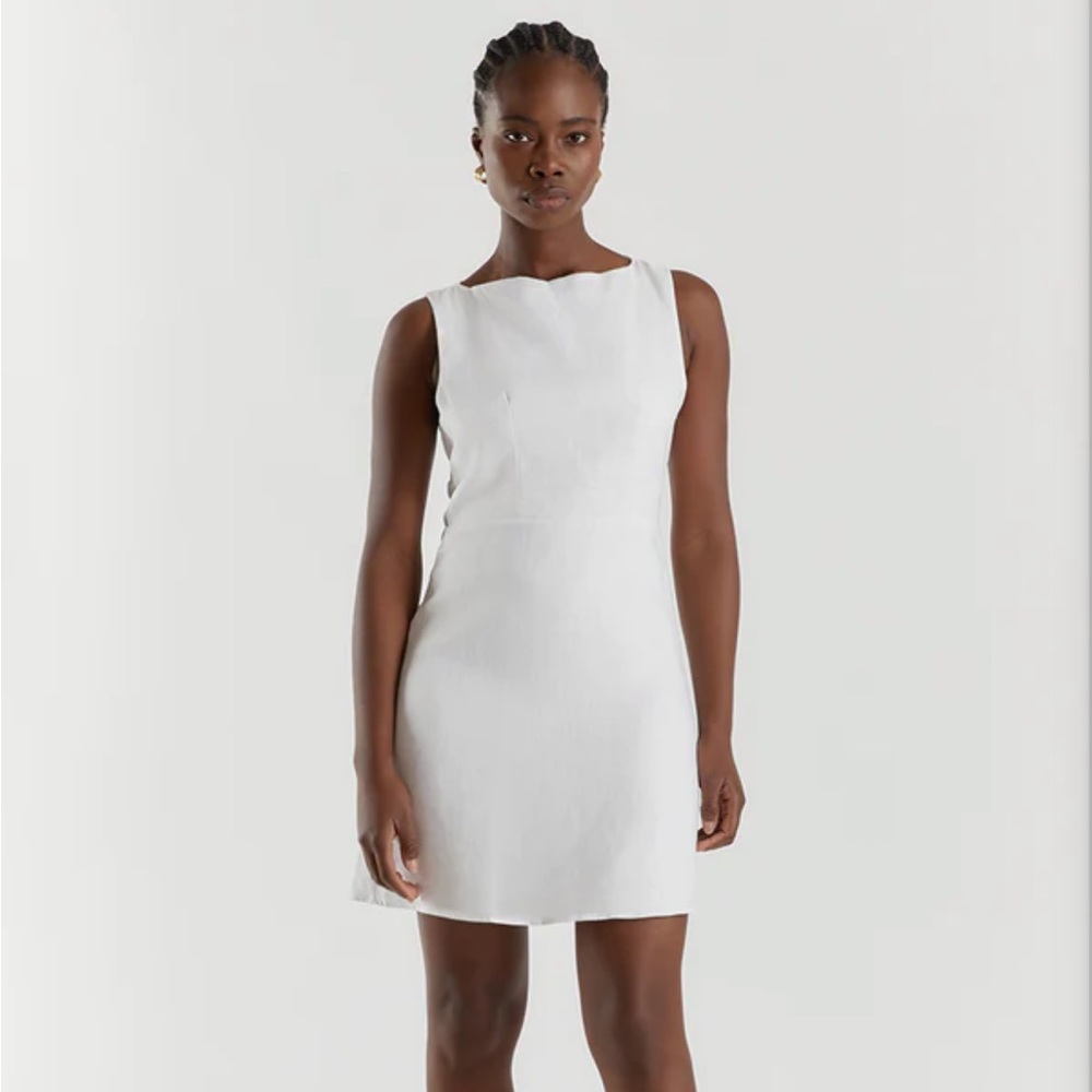 Dissh Tyla White Linen Dress - 2